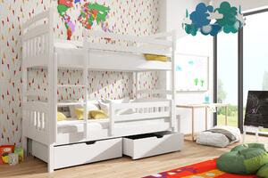 Dětská postel 80 cm Galvin (s roštem a úl. prostorem) (bílá). Vlastní profesionální přeprava až k Vám domů 1013341