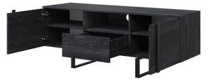 TV stolek Verica 150 cm s výklenkem - charcoal / černé nožky