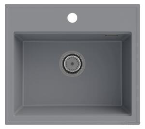 Gamma Modern 5055, 1-komorový granitový dřez 560x500x210 mm, šedá, GMA-ZM-55-G
