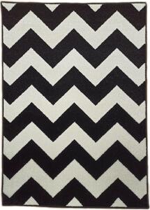 Weltom kusový koberec Silver ZigZag 2471/23 200x300cm černý