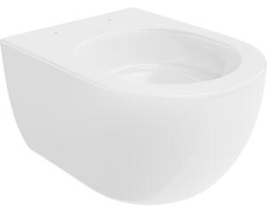 Mexen Carmen, závěsná WC mísa 490x365x340 mm, Rimless Tornádo, bílá lesklá, 3388XX00T