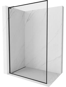 Mexen Kioto-F L, sprchová zástěna s rámem 50 x 202 cm, 8 mm čiré sklo, černý profil, 800-050-174-70-00