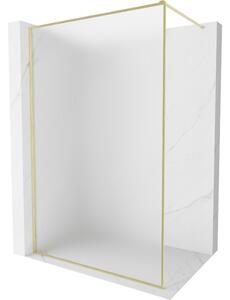 Mexen, Mexen Kioto-XF sprchová stěna s rámem 70 x 202 cm, matná 10 mm, broušené zlato - 800-070-104-55-30-X
