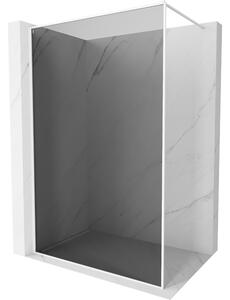 Mexen, Mexen Kioto-XF sprchová stěna s rámem 50 x 202 cm, grafit 10 mm, bílá - 800-050-104-20-40-X