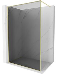 Mexen, Mexen Kioto-XF sprchová stěna s rámem 90 x 202 cm, grafit 10 mm, zlatý kartáč - 800-090-104-55-40-X