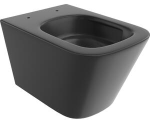 Mexen Teo, závěsná WC mísa 510x345x340 mm, Rimless Tornádo, černá matná, 3385XX85T