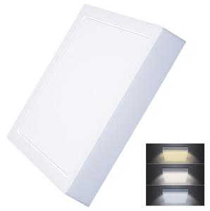 SOLIGHT LED mini panel CCT, přisazený, 24W, 1800lm, 3000K, 4000K, 6000K, čtvercový bílý
