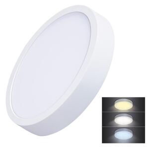 SOLIGHT LED mini panel CCT, přisazený, 24W, 1800lm, 3000K, 4000K, 6000K, kulatý bílý