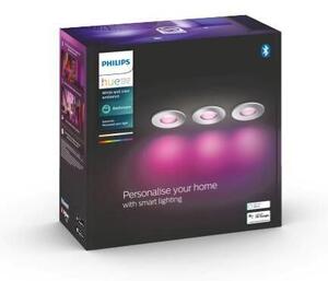 HUE WACA Xamento podhledové LED svítídlo 3x GU10 5.7W 350lm 2000-6500K RGB IP44, chrom