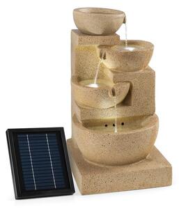 Blumfeldt Korinth, zahradní fontána, solární panel, 3 W, LED, pískovcová optika