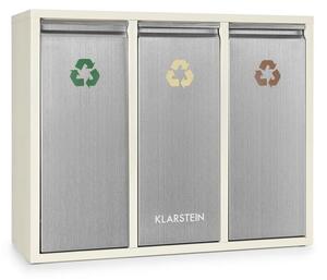 Klarstein Ordnungshütter 3, 45 l, krémově-béžový, box na tříděný odpad, 3x 15 l