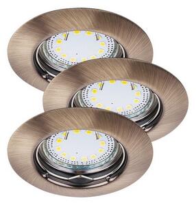 Rabalux LED zápustné bodové svítidlo Lite 3x3W | 720lm | 3000K | IP40 - set 3 svítidel, bronz