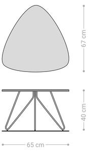 DELIFE Konferenční stolek Ekrem 65x65 cm keramika Calacatta Luxe bílá zlatá šedá Hairpin kulatý kov titanová efektová úprava
