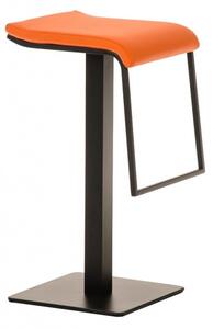 Barová židle Prisma koženka, výška 78 cm, černá - oranžová
