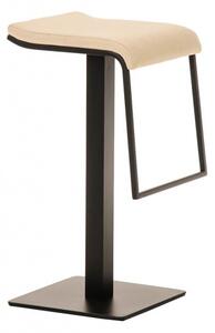 Barová židle Prisma, látkový potah, výška 78 cm, černá - krémová
