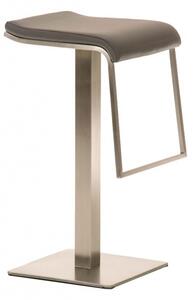 Barová židle Prisma koženka, výška 78 cm, nerez - šedá