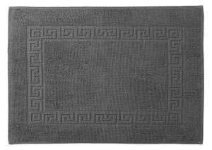 Froté koupelnová předložka 600g/m2 s řeckým vzorem antracitová 50x40 cm