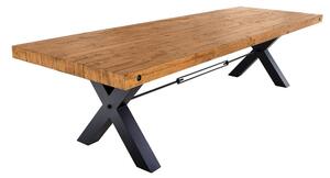 Massive home | Jídelní stůl Thor X Vintage Brown 300 cm masiv borovice 8cm tloušťka desky 43380