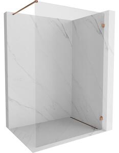Mexen Lunar sprchová stěna pravá 50 x 200 cm, 8mm čiré sklo, růžové zlato, 830-050-000-60-00-P