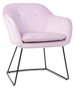 Besoa Zoe, čalouněná židle, pěnová výplň, polyesterový potah, ocel, růžová