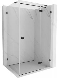 Mexen Lunar T sprchový kout výklopný pravý 130 x 120 cm, průhledný, černý - 834T-130-120-70-00-P
