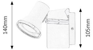 Rabalux LED koupelnové nástěnné bodové svítidlo Steve 1x4,5W | GU10 | 430lm | 4000K | IP44