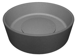 Laveo Perl, granitové umyvadlo na desku 360x360x115 mm, šedá, LAV-VGP1510T