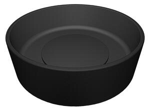 Laveo Perl, granitové umyvadlo na desku 360x360x115 mm, černá, LAV-VGP1710T
