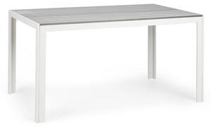 Blumfeldt Bilbao, zahradní stůl, 150 x 90 cm, polywood, hliník, bílá/světlešedá