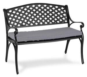 Blumfeldt Pozzilli BL, zahradní lavička & podložka na sezení, černo/šedá