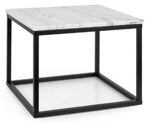 Besoa Volos T50, konferenční stolek, 50 x 40 x 50 cm, mramor, interiér & exteriér, černý/bílý