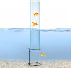 Blumfeldt Skydive 100, pozorovatelna ryb, 100 cm, Ø 20 cm, akryl, kov, transparentní
