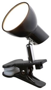 Rabalux NOAH LED lampička s klipem 5W | 360lm | 3000K - černá