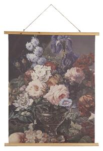 Závěsný textilní obraz květinové zátiší v retro stylu - 80*2*100 cm - Clayre & Eef