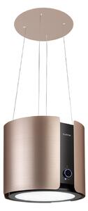 Klarstein Skyfall Smart, digestoř, 45 cm, ostrůvková, 402 m³/h, LED, nerezová ocel, zlatá