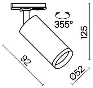 Maytoni Reflektorové svítidlo FOCUS S 1xGU10 pro 1F systém UNITY, v. 12,5 cm, grafitová-černá