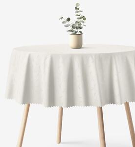 Goldea sváteční kulatý teflonový ubrus - smetanový s velkými ornamenty Ø 140 cm