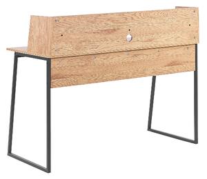 Psací stůl s policí 120 x 59 cm světlé dřevo/černý GORUS