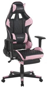 Kancelářská židle černá/růžová VICTORY