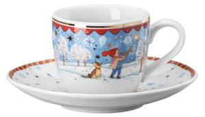 Porcelánový Vánoční espresso šálek a podšálek, Štědrý večer 2022, 0,08l/12 cm Rosenthal (Štědrý večer)