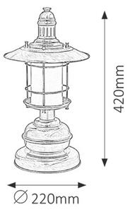 Rabalux SUDANO stolní retro lampa 60W/E27/IP20 - bronz