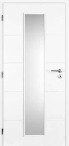 Doornite Quatro Interiérové dveře Linea, 80 L, 846 × 1983 mm, lakované, levé, bílé, prosklené