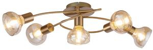 Rabalux HOLLY stropní svítidlo max. 5x40W | E14 | IP20 - antická zlatá
