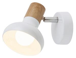 Rabalux HOLLY nástěnné bodové svítidlo max. 1x40W | E14 | IP20 - bílá, světlé dřevo