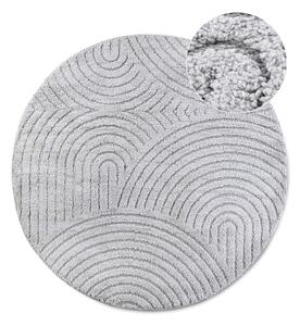 Světle šedý kulatý koberec ø 160 cm Panglao New York Light Grey – Elle Decoration