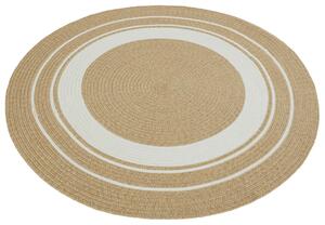 NORTHRUGS - Hanse Home koberce Kusový koberec Braided 105556 Creme Beige kruh – na ven i na doma - 200x200 (průměr) kruh cm