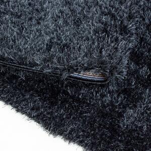 Ayyildiz koberce Kusový koberec Brilliant Shaggy 4200 Black kruh - 80x80 (průměr) kruh cm