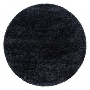 Ayyildiz, Chlupatý kusový koberec Brilliant Shaggy 4200 Black | Černá Typ: kulatý 200x200 cm