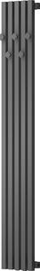 Mexen, Mexen Flux dekorativní koupelnový radiátor 1500 x 240 mm, 450 W, antracit - W127-1500-240-00-66