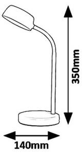 Rabalux LED stolní lampa Berry 4,5W/350lm/4000K/IP20 - ohebné rameno, modrá